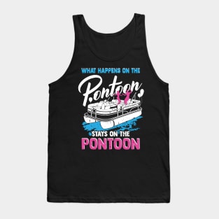 Funny Pontoon Party Boating Gift Tank Top